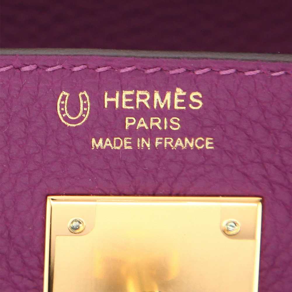 Hermès Kelly 28 cm handbag in purple and pink bic… - image 3