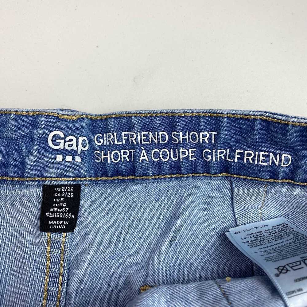 Gap GAP Girlfriend Short Denim Slash Pockets Sz 2… - image 4