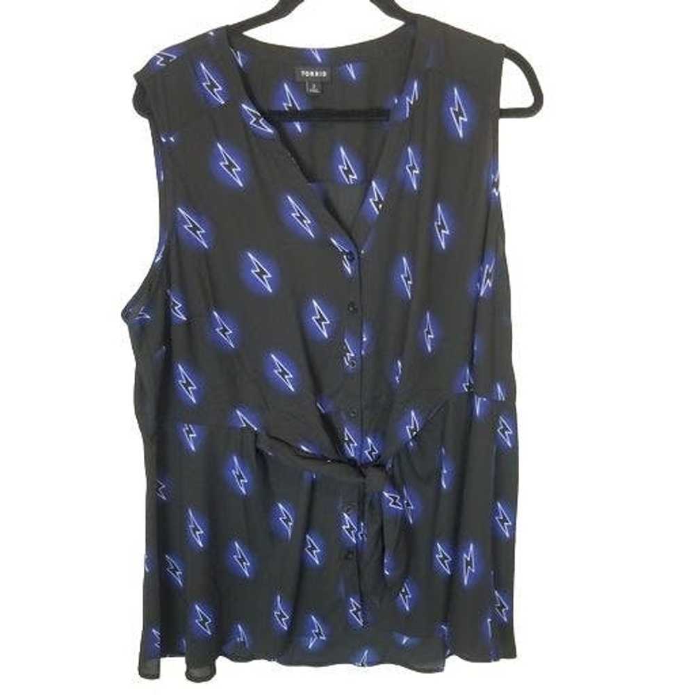 Other Torrid 2X Lightning Bolt Print Front Knot S… - image 1