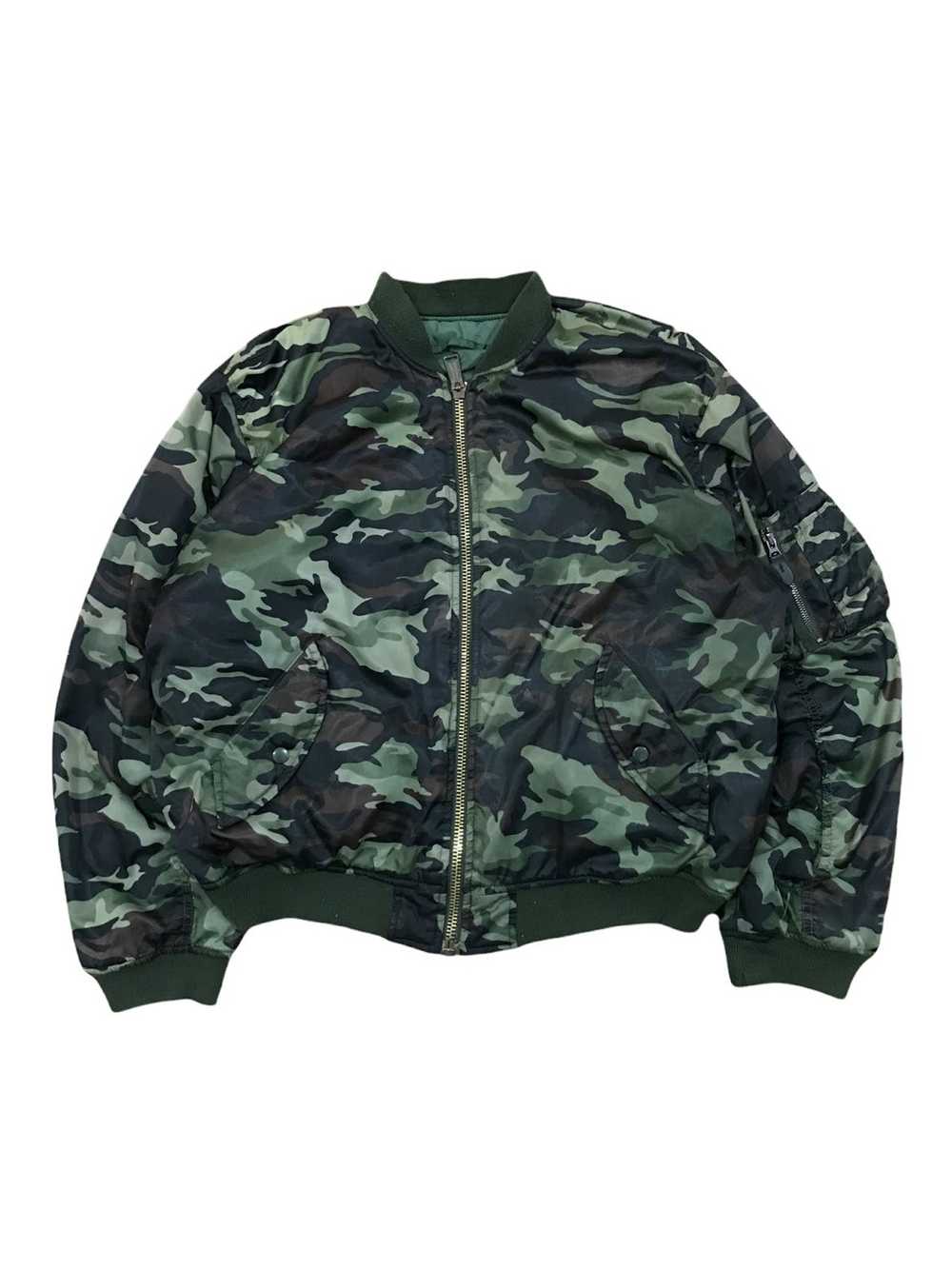 Bomber Jacket × Camo × Ma 1 Vintage Reversible MA… - image 1