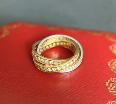 Cartier トリニティリング スリーカラーゴールド　52 Must De Cartier Trinity 18K 3-Color Gold Eternity Three Band