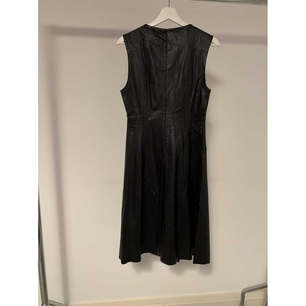 L'Agence Leather mid-length dress - image 2