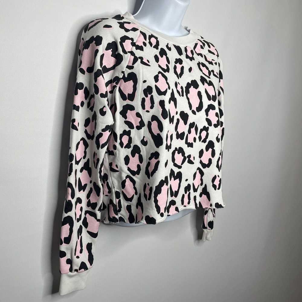 Wildfox Blush Leopard Crop Sweatshirt Jogger Pant… - image 3