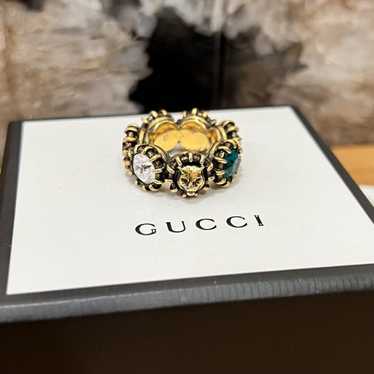 Gucci Double wrap Tiger head ring with Pearl sz XS Authentic | eBay
