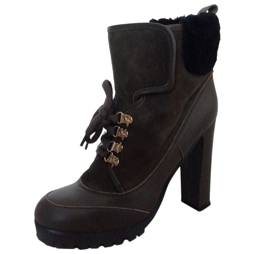 Red Valentino Garavani Leather lace up boots - image 1