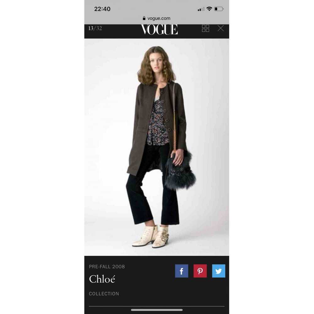 Chloé Velvet straight pants - image 4