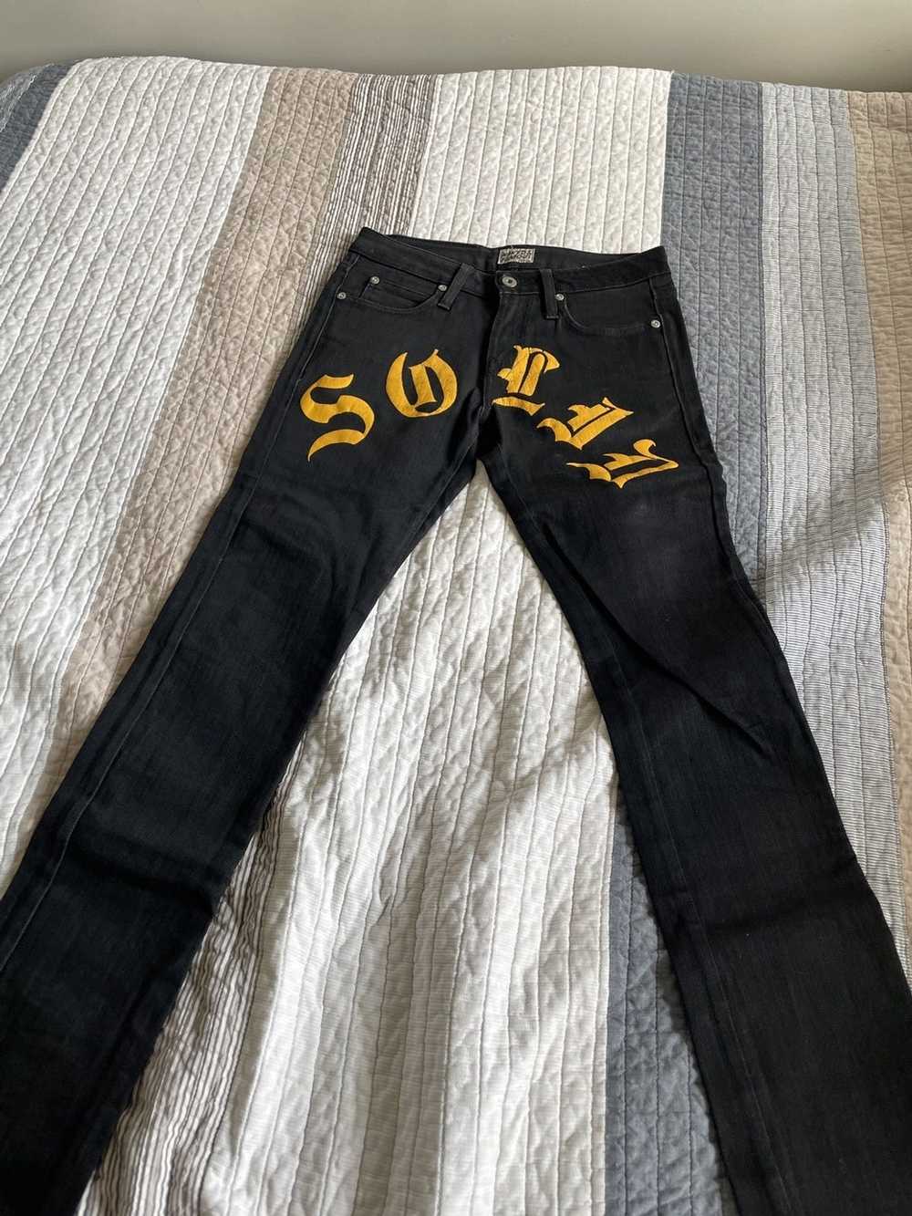 Naked Famous Naked And Famous Black Painted Jeans Gem