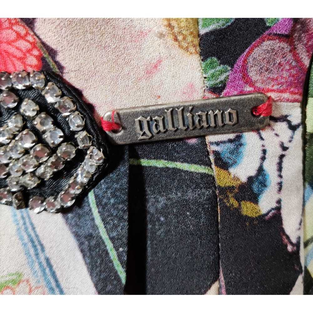 Galliano Silk mid-length dress - image 4