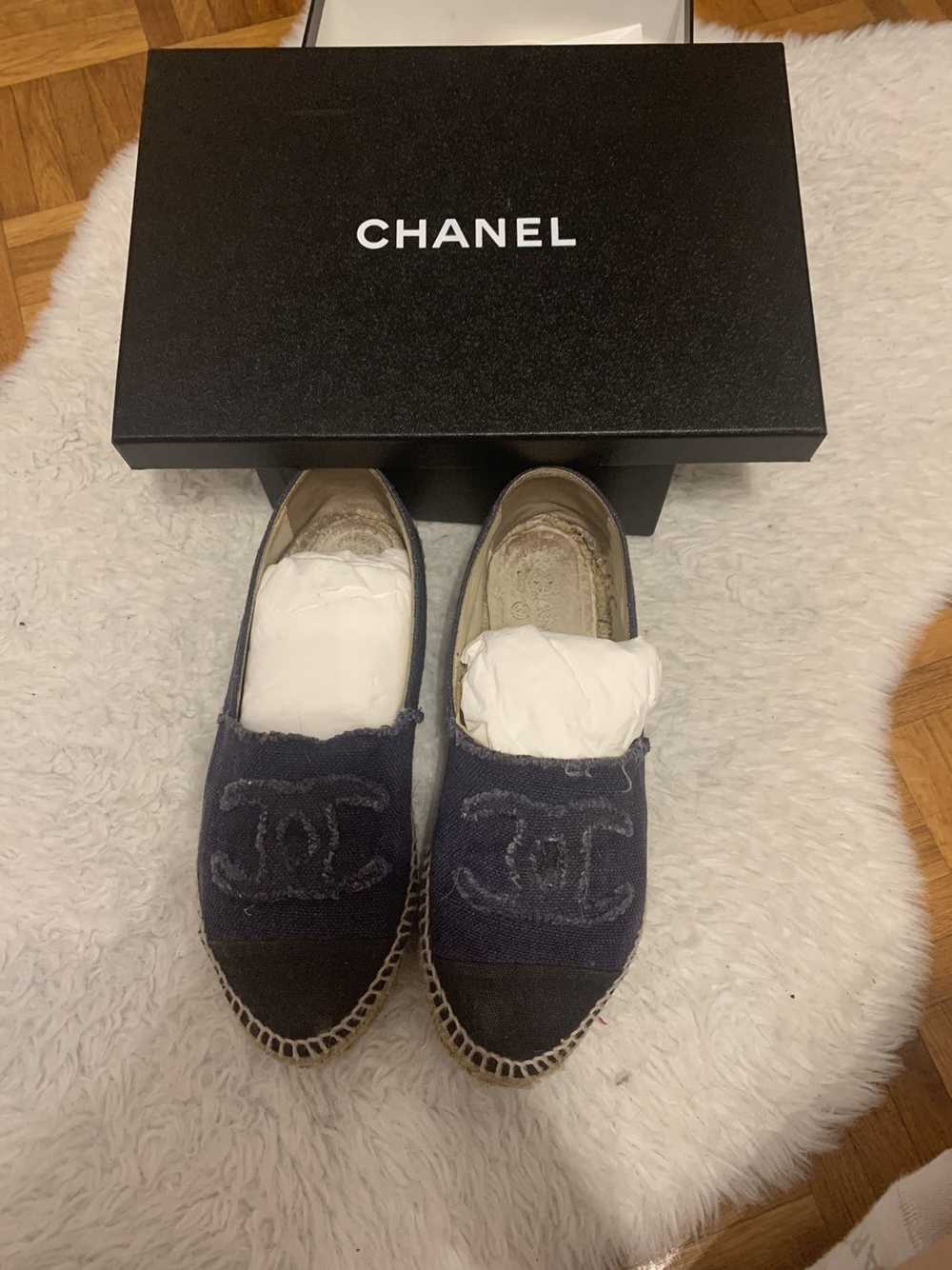 Chanel Chanel Espadrilles Denim Blue & Black - image 1