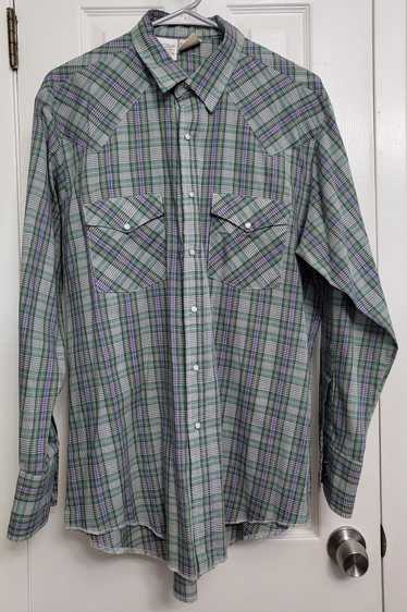 Other Western Frontier western shirt blue/green - image 1
