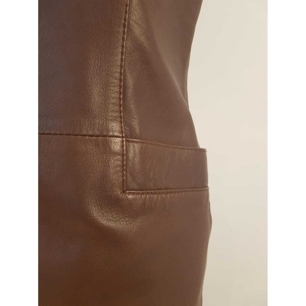 Caroline Biss Leather mid-length dress - image 4