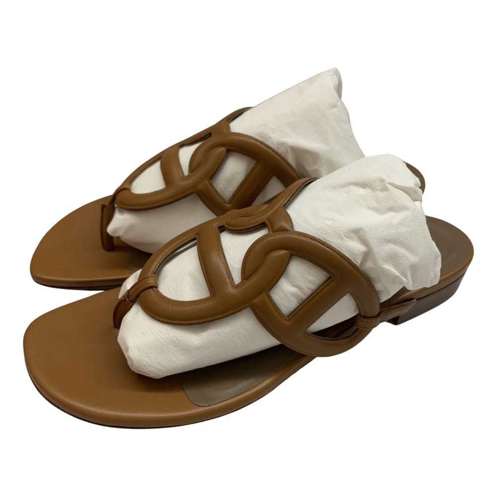 Hermès Beach leather sandal - image 1