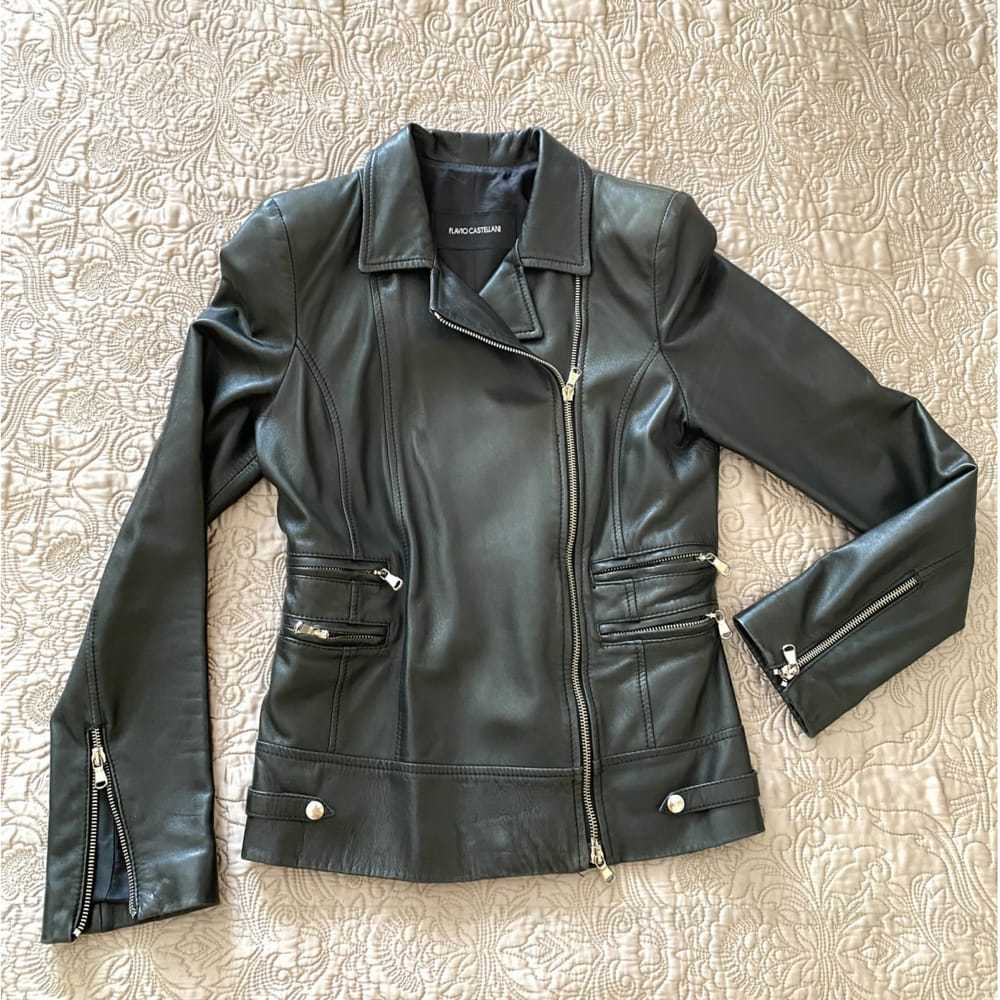 Flavio Castellani Leather biker jacket - image 11