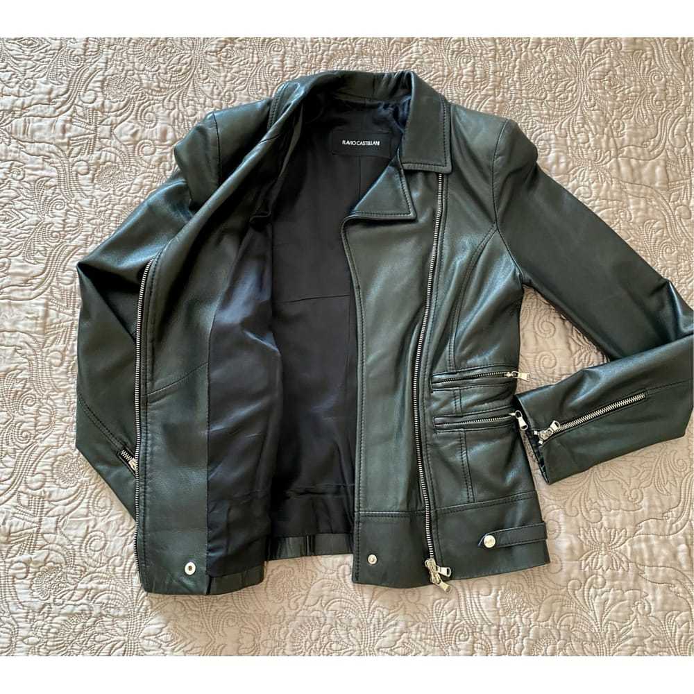 Flavio Castellani Leather biker jacket - image 7