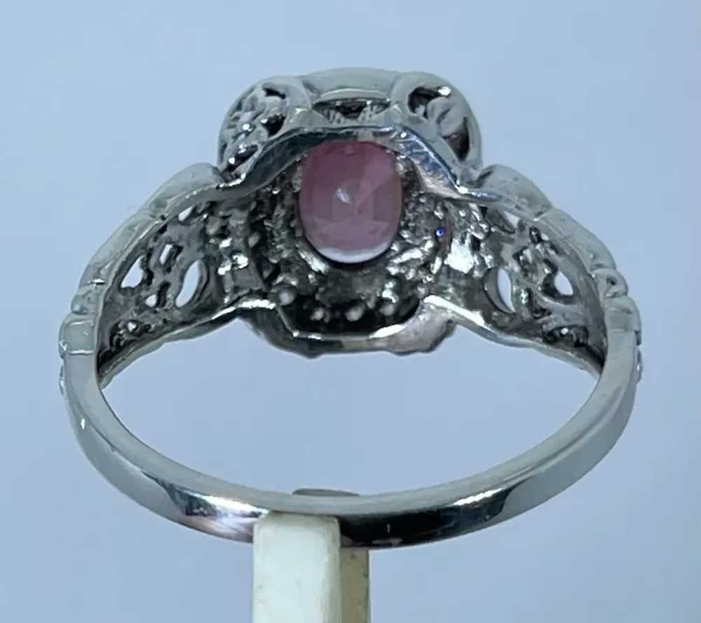 14k Pink Tourmaline & Diamonds Ring, free resize - image 2