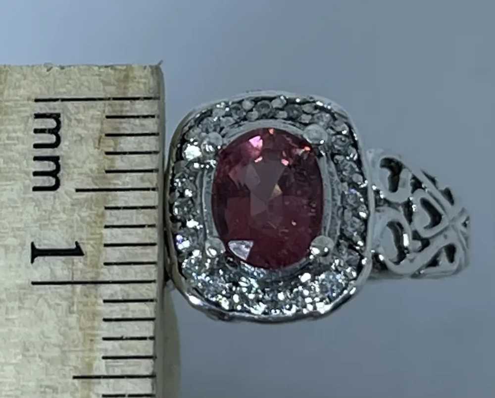 14k Pink Tourmaline & Diamonds Ring, free resize - image 6