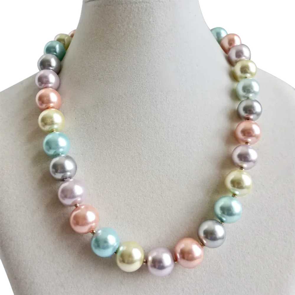 Necklace of Delicious Multi Colored Vintage Paste… - image 1