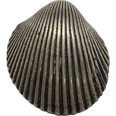 Floating Mollusk Seashell Pendant Sterling Silver… - image 1