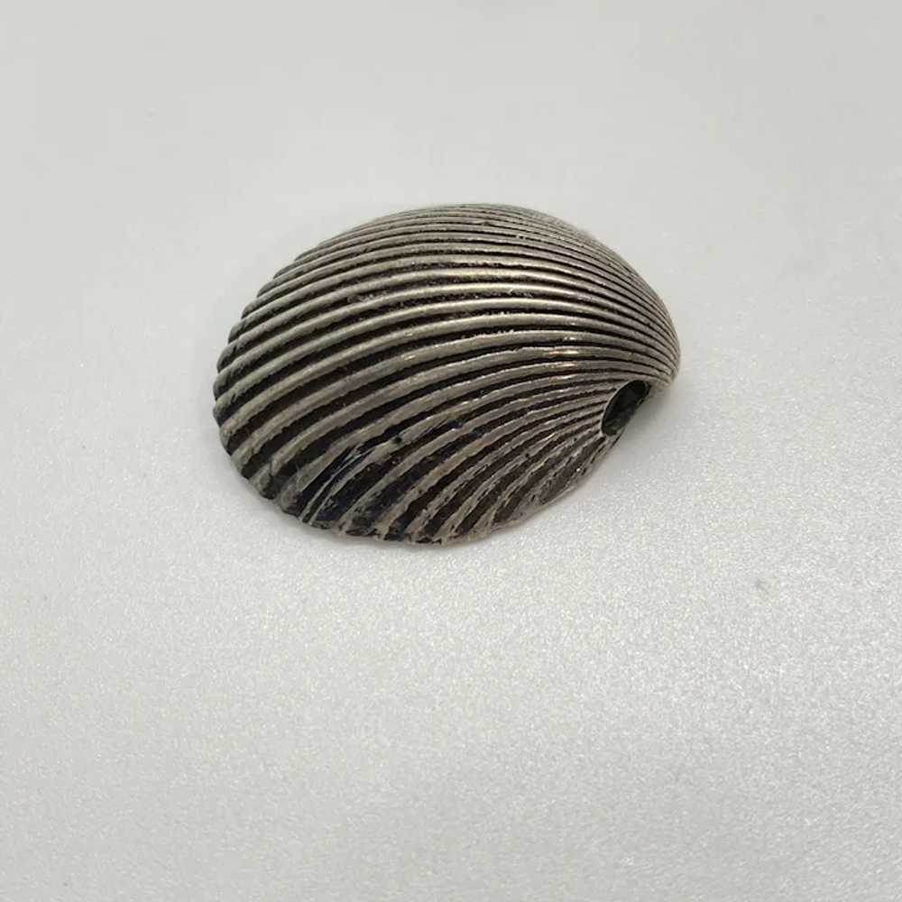 Floating Mollusk Seashell Pendant Sterling Silver… - image 2