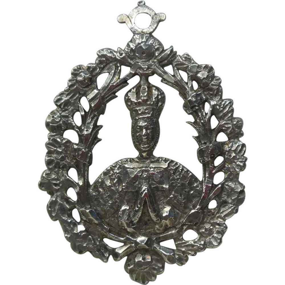 Antique Georgian Silver Pendant (Pius Figure) - image 1