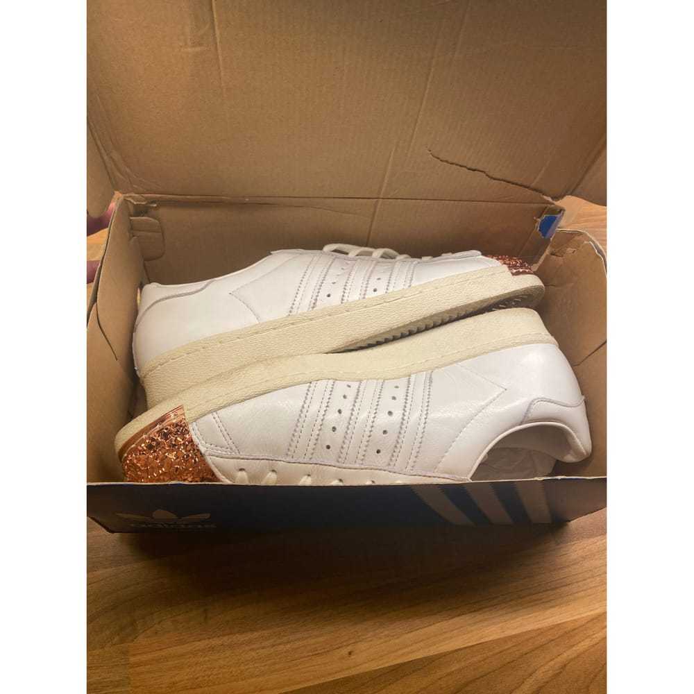 Adidas Superstar leather low trainers - image 3