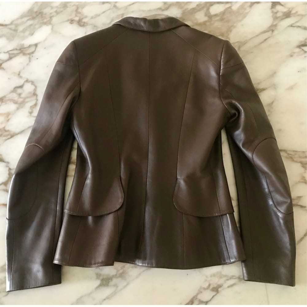 Brioni Leather blazer - image 4