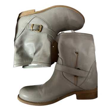 Marella Leather biker boots - image 1