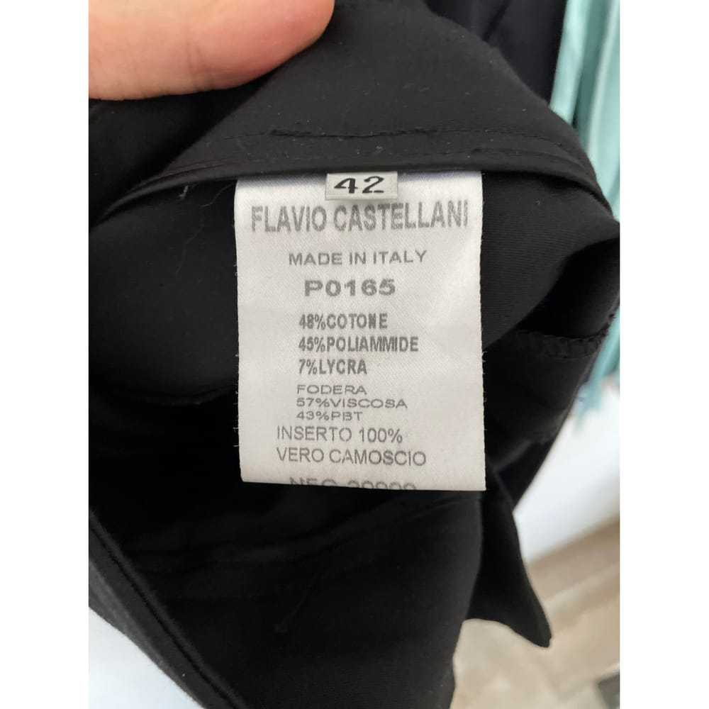Flavio Castellani Leather straight pants - image 3
