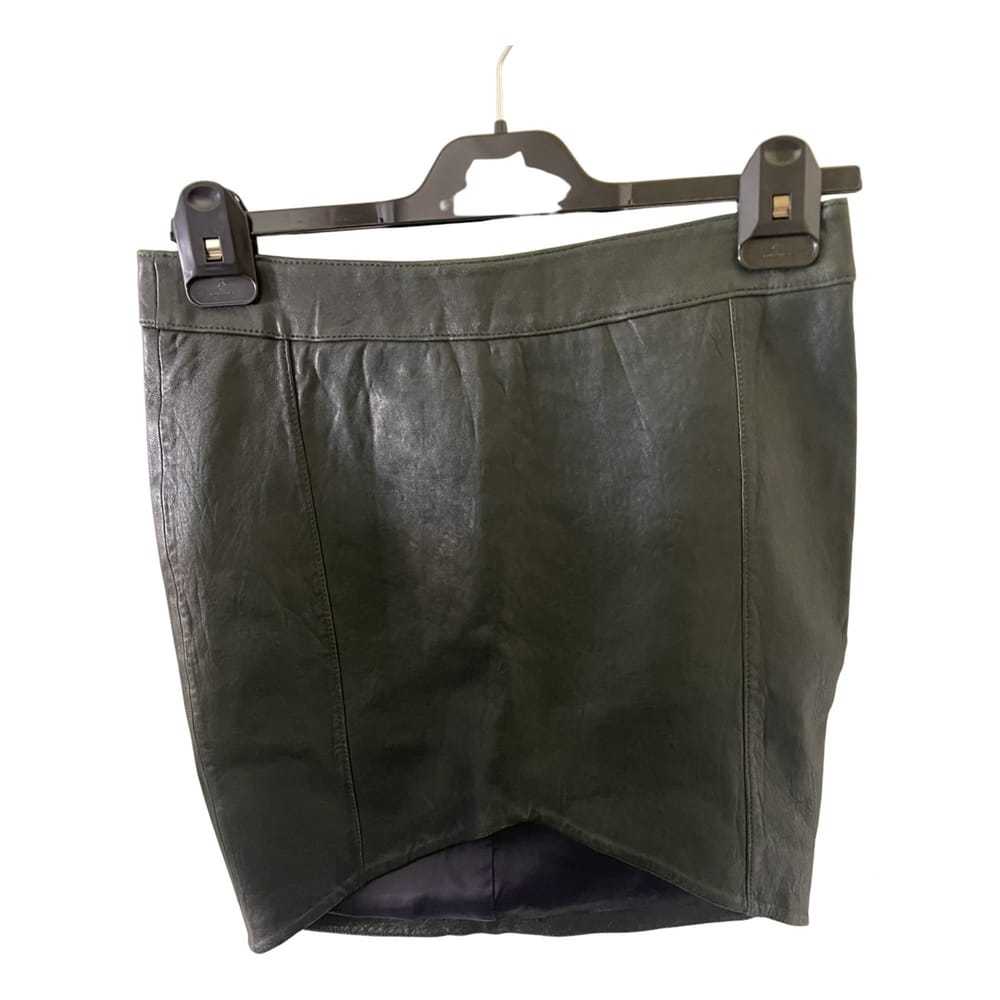 American Retro Leather mid-length skirt - image 1
