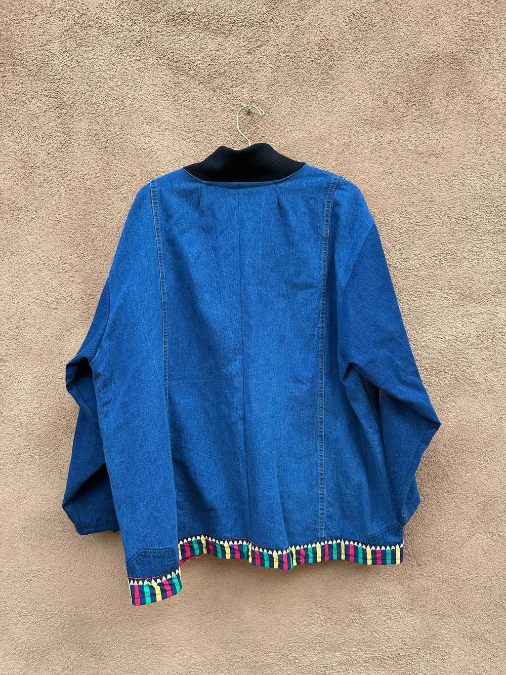 Denim Schoolhouse Jacket - Handmade with Vintage … - image 3