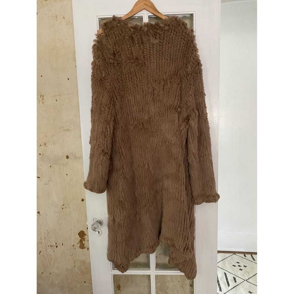 Adrienne Landau Rabbit coat - image 3