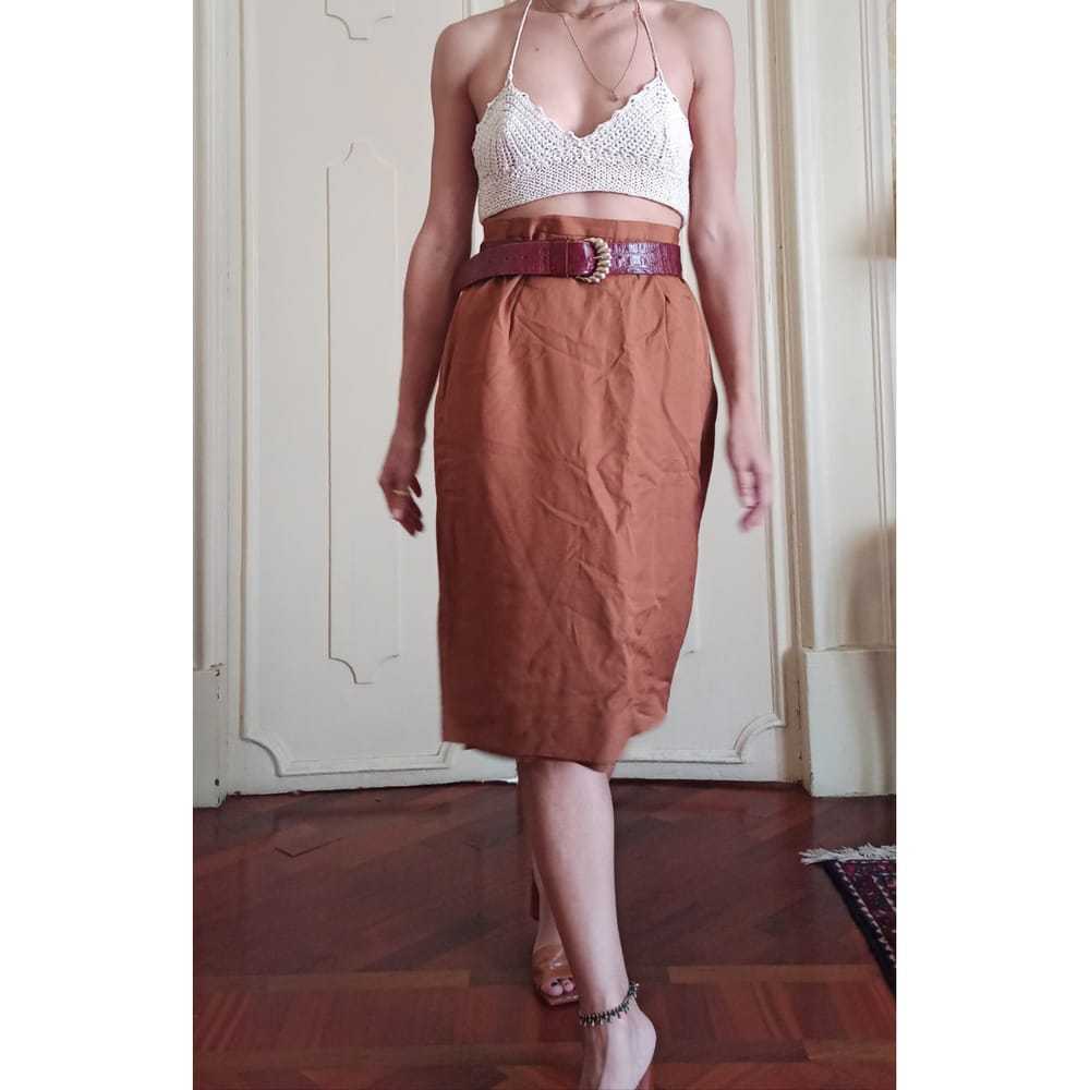 Gianfranco Ferré Silk mid-length skirt - image 4