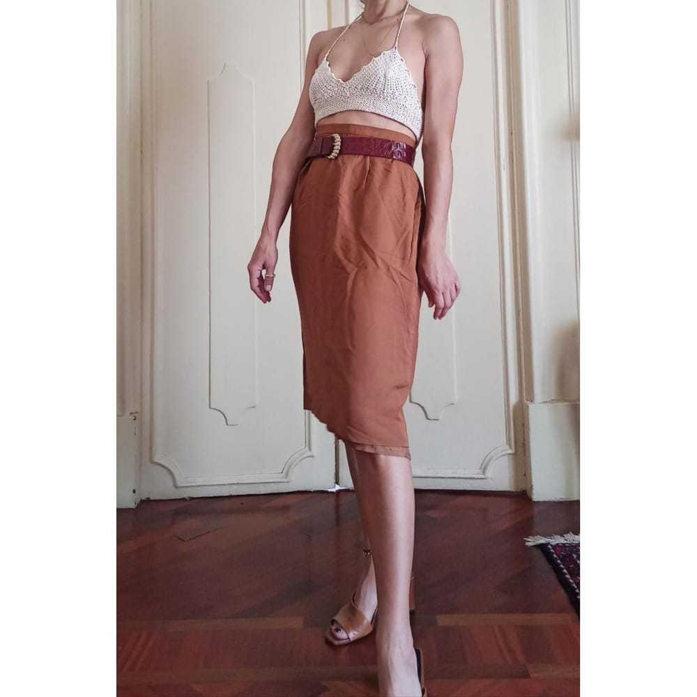Gianfranco Ferré Silk mid-length skirt - image 7