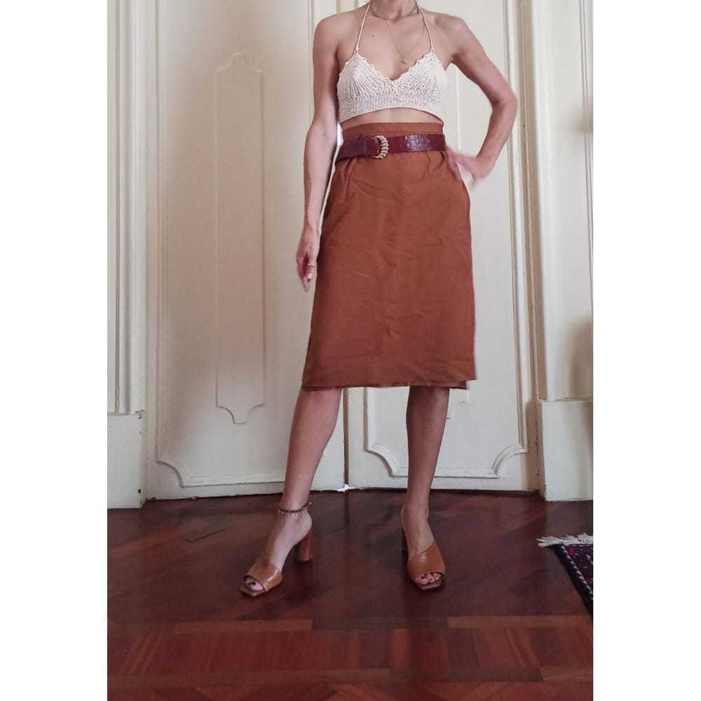 Gianfranco Ferré Silk mid-length skirt - image 8