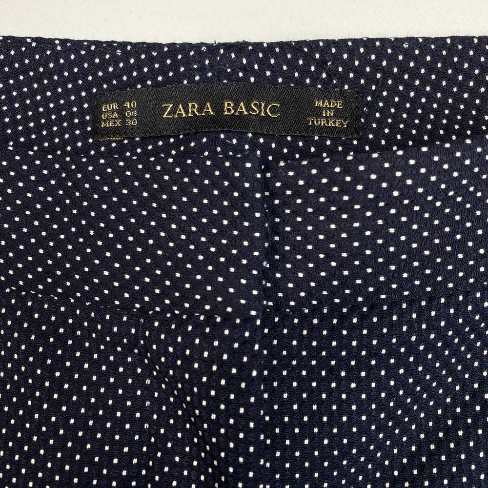 Zara ZARA Polka Dot Textured Ankle Trousers Sz 8 … - image 3