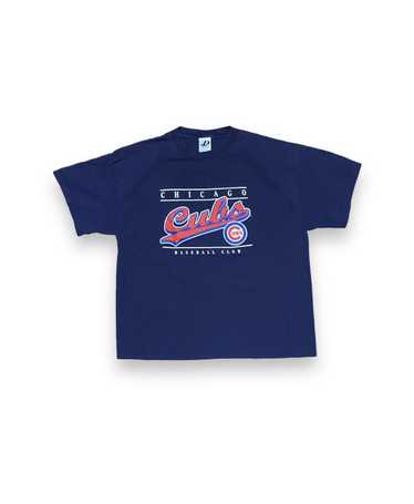 Vintage T-Shirt Men's Size M Blue Chicago Cubs Retro 2008 Short Sleeve Tee