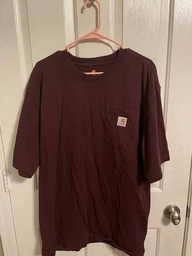 Carhartt Maroon carheartt pocket tee