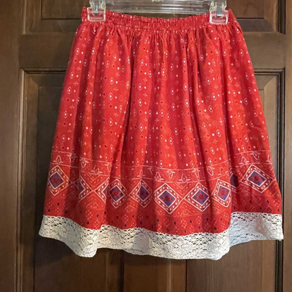 Other True Craft Skirt Red Bandana Print Swing Co… - image 1