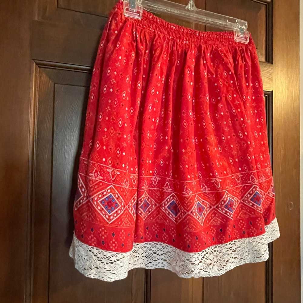 Other True Craft Skirt Red Bandana Print Swing Co… - image 5