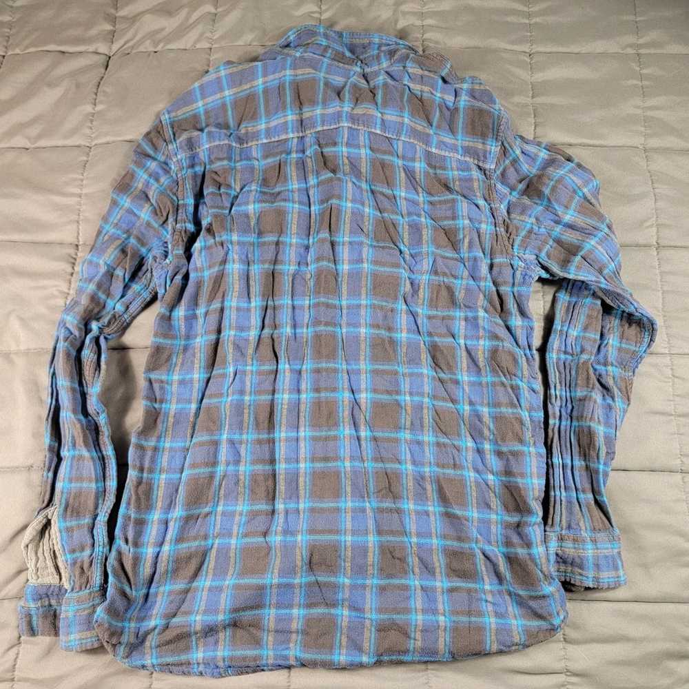 Vans Vans Mens XL Blue Long Sleeve Plaid Button S… - image 2