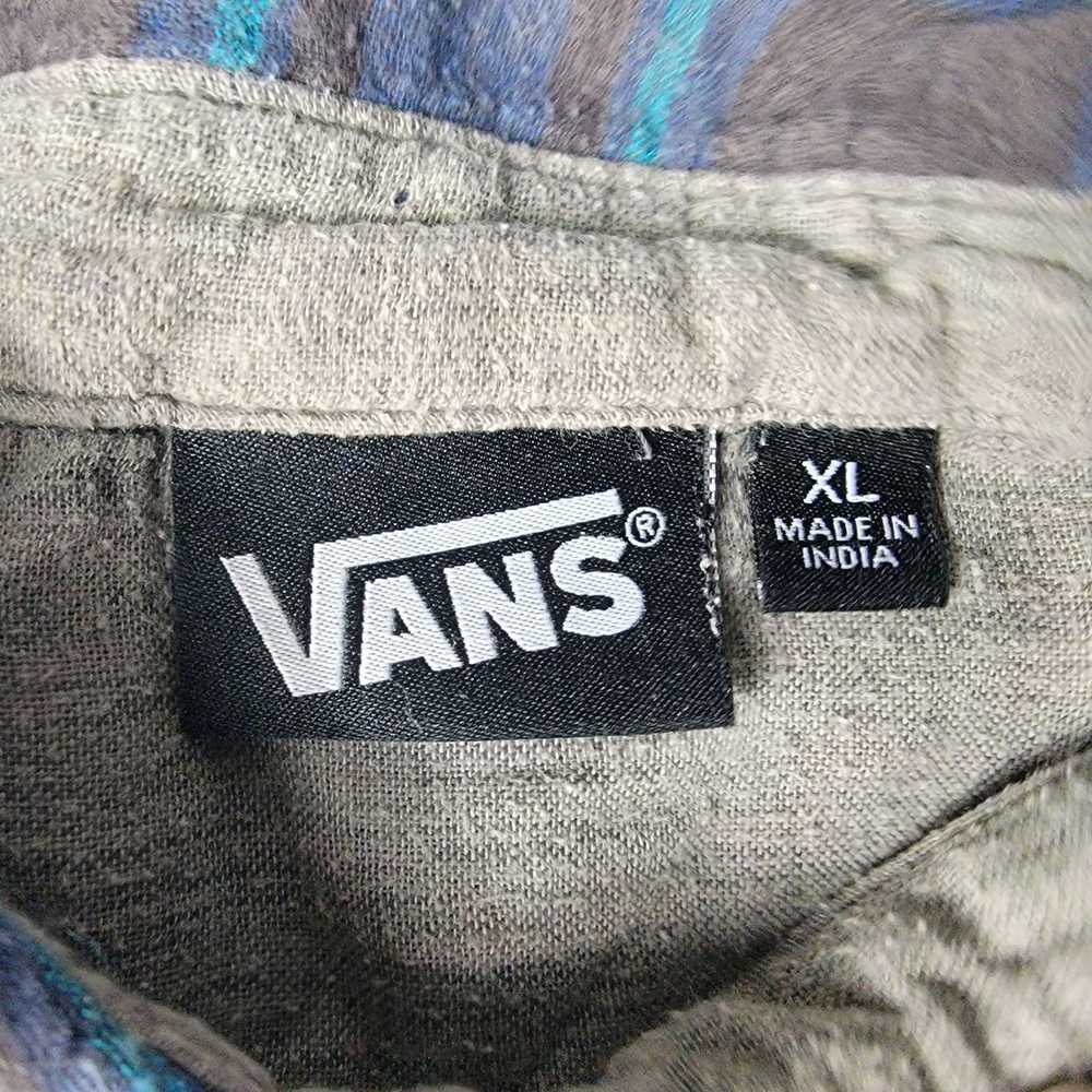 Vans Vans Mens XL Blue Long Sleeve Plaid Button S… - image 3