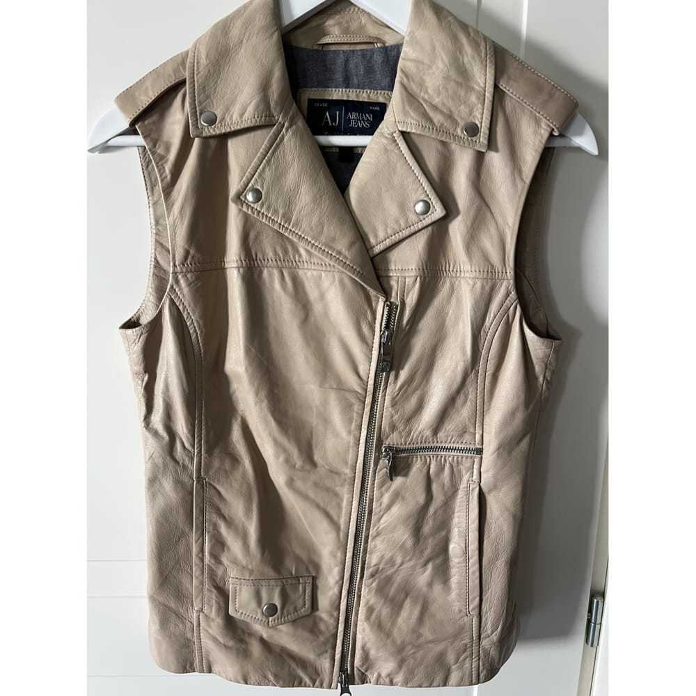 Armani Jeans Leather short vest - image 3