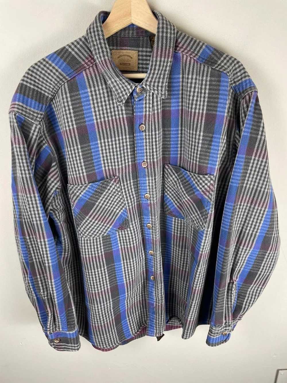 Vintage blue plaid flannel - Gem