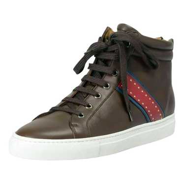 Casadei Leather high trainers - image 1