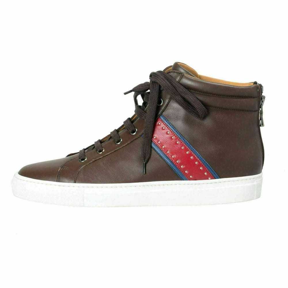 Casadei Leather high trainers - image 2