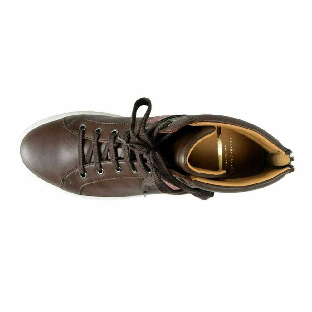 Casadei Leather high trainers - image 7