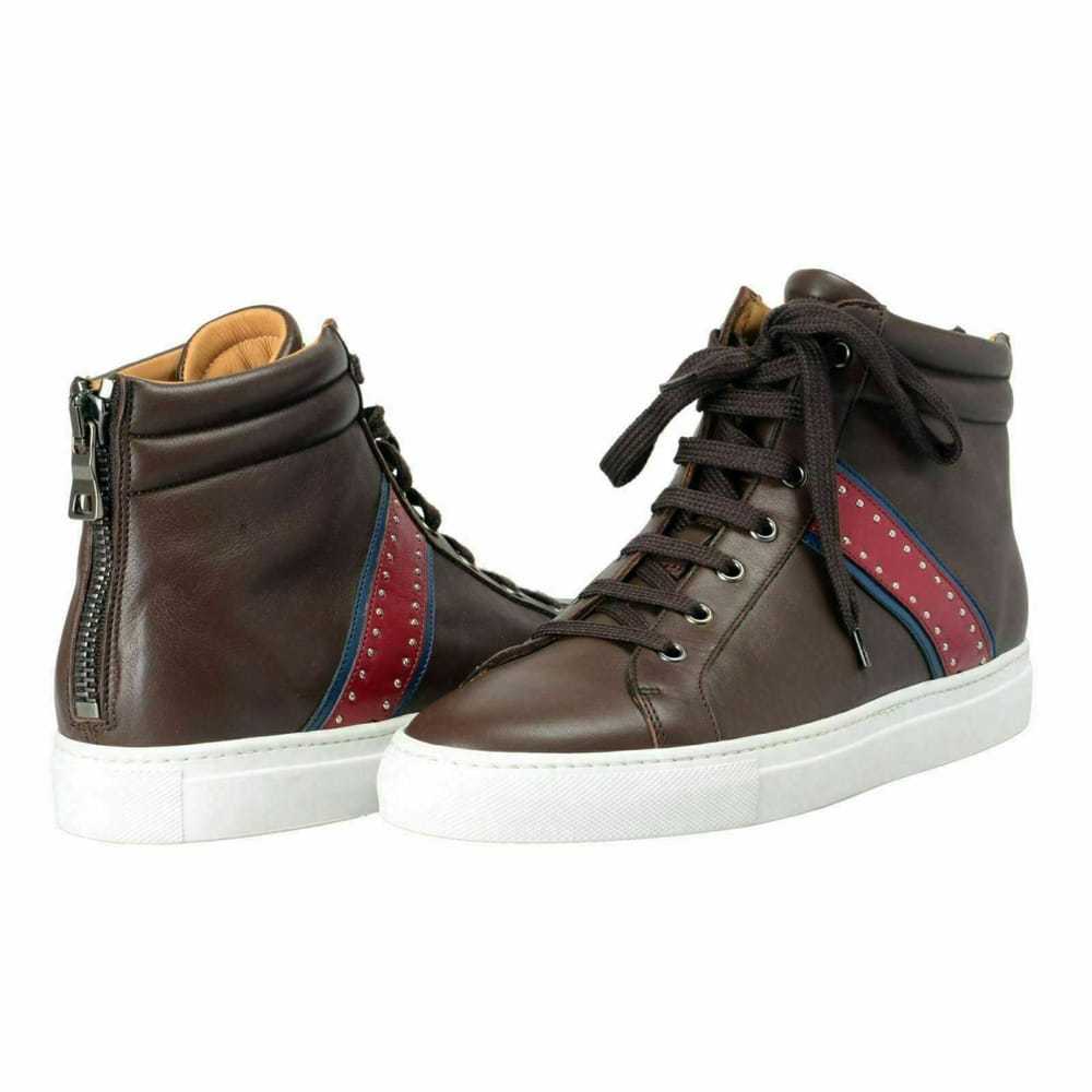 Casadei Leather high trainers - image 8