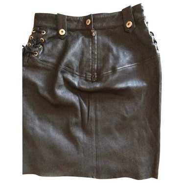 Diesel Black Gold Leather mini skirt - image 1