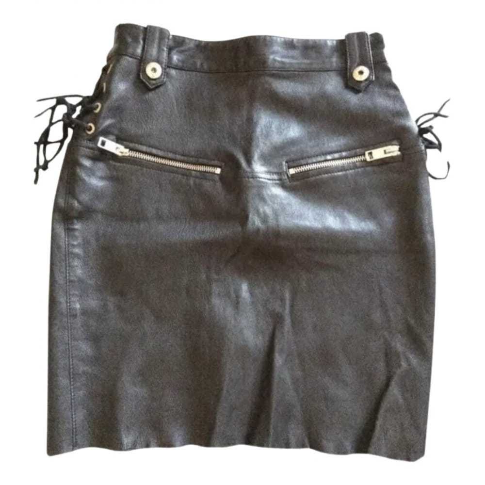 Diesel Black Gold Leather mini skirt - image 2