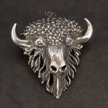 Vintage sterling silver buffalo - Gem